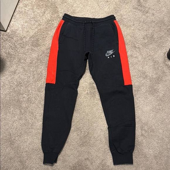 Nike Black Joggers with Red Panels - Picture 1 of 5